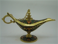 Brown Aladdin Genie Lamp - Bejeweled TRINKET Box