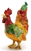 Rooster Bejeweled TRINKET BOX