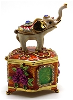 Elephant over JEWELRY BOX Trinket BOX?(Out of Stock)