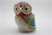 ''SHORT owl big eyes w/jewels 4.5'''' trinket. TRNK-5122''