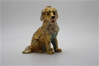 ''Gold DOG Trinket box 3.5'''' TRNK-723''