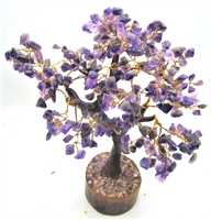 Wood Based Quartz Tree (Medium) AMETHYST